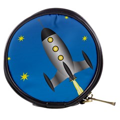 Rocket Spaceship Space Travel Nasa Mini Makeup Bag by Wegoenart