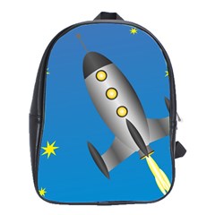 Rocket Spaceship Space Travel Nasa School Bag (large) by Wegoenart