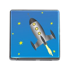 Rocket Spaceship Space Travel Nasa Memory Card Reader (square 5 Slot) by Wegoenart