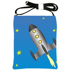 Rocket Spaceship Space Travel Nasa Shoulder Sling Bag by Wegoenart