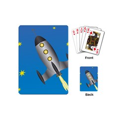 Rocket Spaceship Space Travel Nasa Playing Cards (mini) by Wegoenart