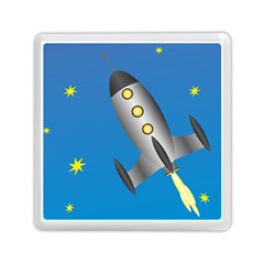 Rocket Spaceship Space Travel Nasa Memory Card Reader (square) by Wegoenart