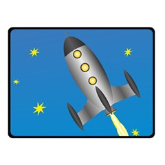 Rocket Spaceship Space Travel Nasa Double Sided Fleece Blanket (small)  by Wegoenart