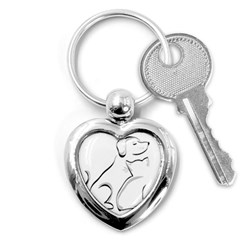 Dog Cat Animal Pet Cute Key Chains (heart)  by Wegoenart