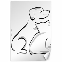 Dog Cat Animal Pet Cute Canvas 24  X 36  by Wegoenart