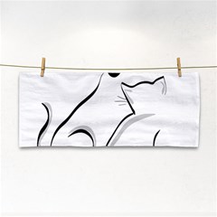 Dog Cat Animal Pet Cute Hand Towel by Wegoenart