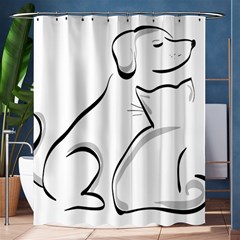 Dog Cat Animal Pet Cute Shower Curtain 60  X 72  (medium)  by Wegoenart