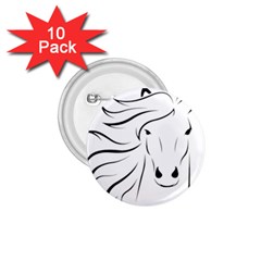 Animal Equine Face Horse 1 75  Buttons (10 Pack) by Wegoenart