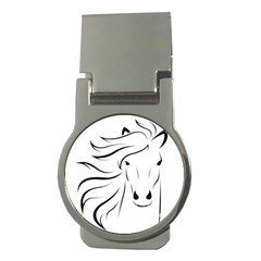 Animal Equine Face Horse Money Clips (round)  by Wegoenart