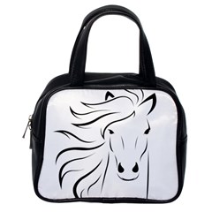 Animal Equine Face Horse Classic Handbag (one Side) by Wegoenart