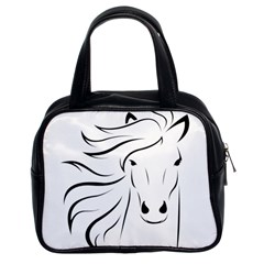 Animal Equine Face Horse Classic Handbag (two Sides) by Wegoenart