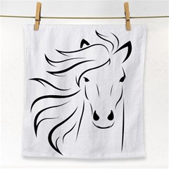 Animal Equine Face Horse Face Towel by Wegoenart