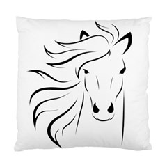 Animal Equine Face Horse Standard Cushion Case (one Side) by Wegoenart