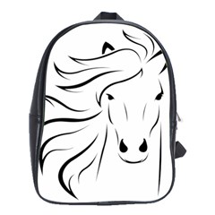 Animal Equine Face Horse School Bag (large) by Wegoenart