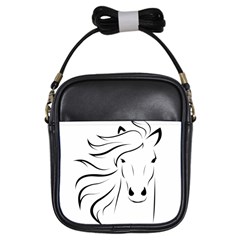 Animal Equine Face Horse Girls Sling Bag by Wegoenart