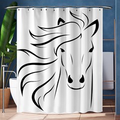 Animal Equine Face Horse Shower Curtain 60  X 72  (medium)  by Wegoenart