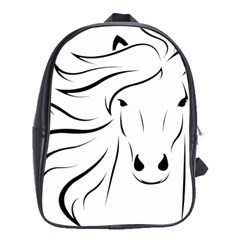 Animal Equine Face Horse School Bag (xl) by Wegoenart