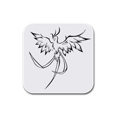 Phoenix Mythical Bird Animal Rubber Square Coaster (4 Pack)  by Wegoenart