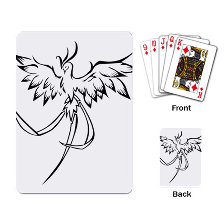 Phoenix Mythical Bird Animal Playing Cards Single Design