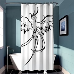 Phoenix Mythical Bird Animal Shower Curtain 36  X 72  (stall)  by Wegoenart