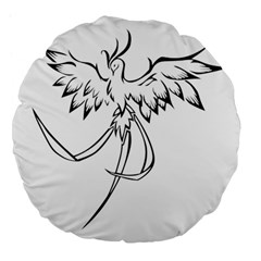 Phoenix Mythical Bird Animal Large 18  Premium Flano Round Cushions