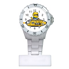 Cartoon Space Racer Galaxy Science Plastic Nurses Watch