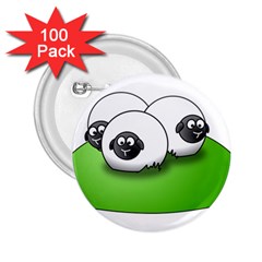 Sheep Agriculture Hill Group Flock 2 25  Buttons (100 Pack)  by Wegoenart