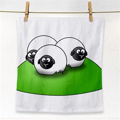 Sheep Agriculture Hill Group Flock Face Towel by Wegoenart