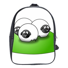 Sheep Agriculture Hill Group Flock School Bag (large) by Wegoenart