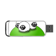 Sheep Agriculture Hill Group Flock Portable Usb Flash (two Sides) by Wegoenart