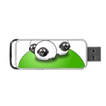 Sheep Agriculture Hill Group Flock Portable USB Flash (Two Sides) Back