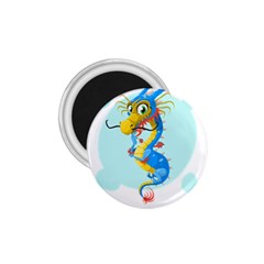 Dragon Chinese Blue Mustache China 1 75  Magnets by Wegoenart