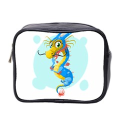 Dragon Chinese Blue Mustache China Mini Toiletries Bag (two Sides) by Wegoenart