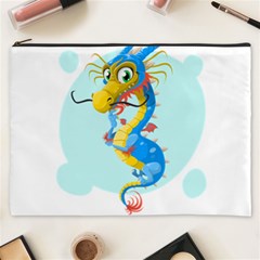 Dragon Chinese Blue Mustache China Cosmetic Bag (xxxl) by Wegoenart