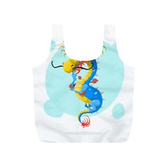 Dragon Chinese Blue Mustache China Full Print Recycle Bag (s) by Wegoenart