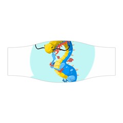 Dragon Chinese Blue Mustache China Stretchable Headband by Wegoenart