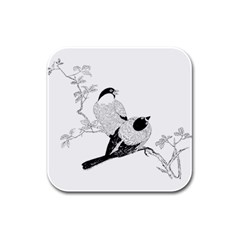 Vintage Old Fashioned Animal Wild Rubber Square Coaster (4 Pack)  by Wegoenart