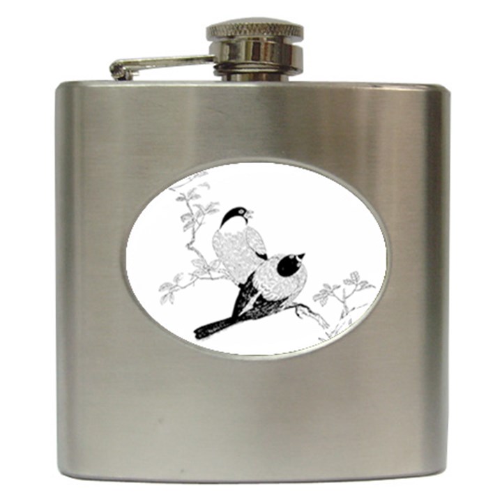 Vintage Old Fashioned Animal Wild Hip Flask (6 oz)