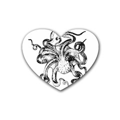 Animal Game Asset Call Invertebrate Rubber Coaster (heart)  by Wegoenart