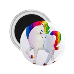 Rainbow Unicorn Unicorn Heart 2 25  Magnets by Wegoenart