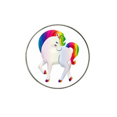 Rainbow Unicorn Unicorn Heart Hat Clip Ball Marker (4 Pack) by Wegoenart