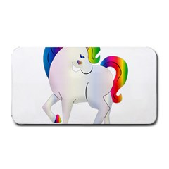 Rainbow Unicorn Unicorn Heart Medium Bar Mats by Wegoenart