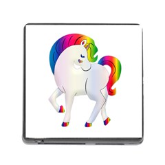 Rainbow Unicorn Unicorn Heart Memory Card Reader (square 5 Slot) by Wegoenart