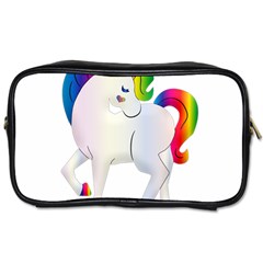 Rainbow Unicorn Unicorn Heart Toiletries Bag (one Side) by Wegoenart