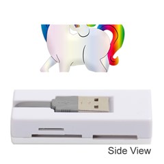 Rainbow Unicorn Unicorn Heart Memory Card Reader (stick) by Wegoenart