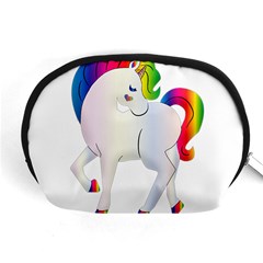 Rainbow Unicorn Unicorn Heart Accessory Pouch (medium) by Wegoenart