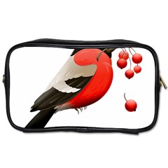 Red Robin Berry Red Berries Bird Toiletries Bag (one Side) by Wegoenart