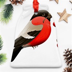 Red Robin Berry Red Berries Bird Bell Ornament (two Sides) by Wegoenart