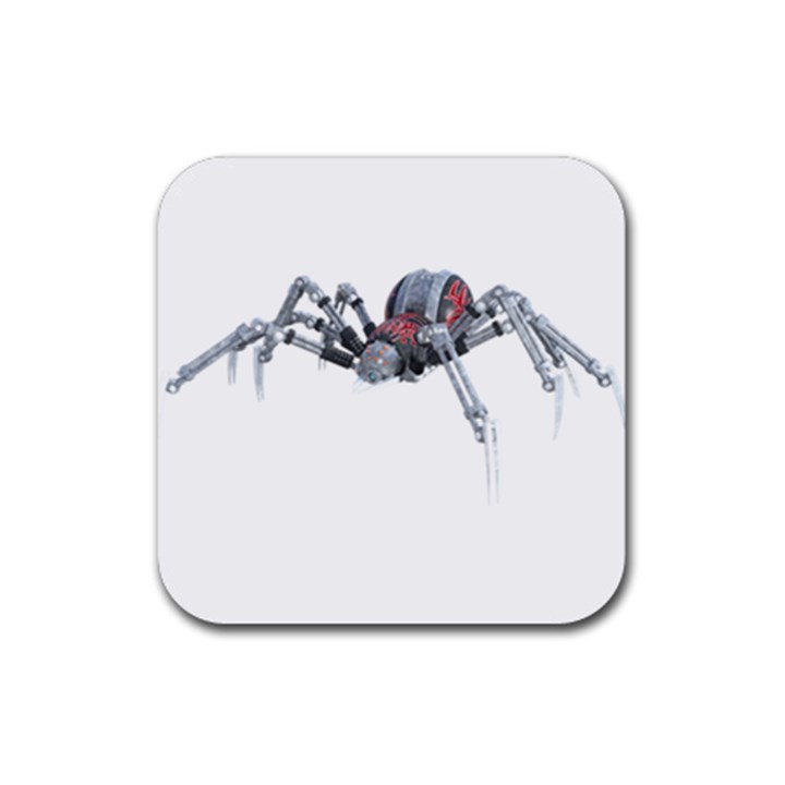 Spider Arachnid Animal Robot Rubber Coaster (Square) 