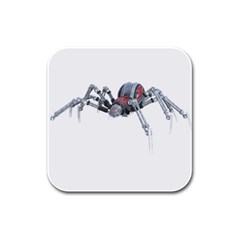 Spider Arachnid Animal Robot Rubber Square Coaster (4 Pack)  by Wegoenart